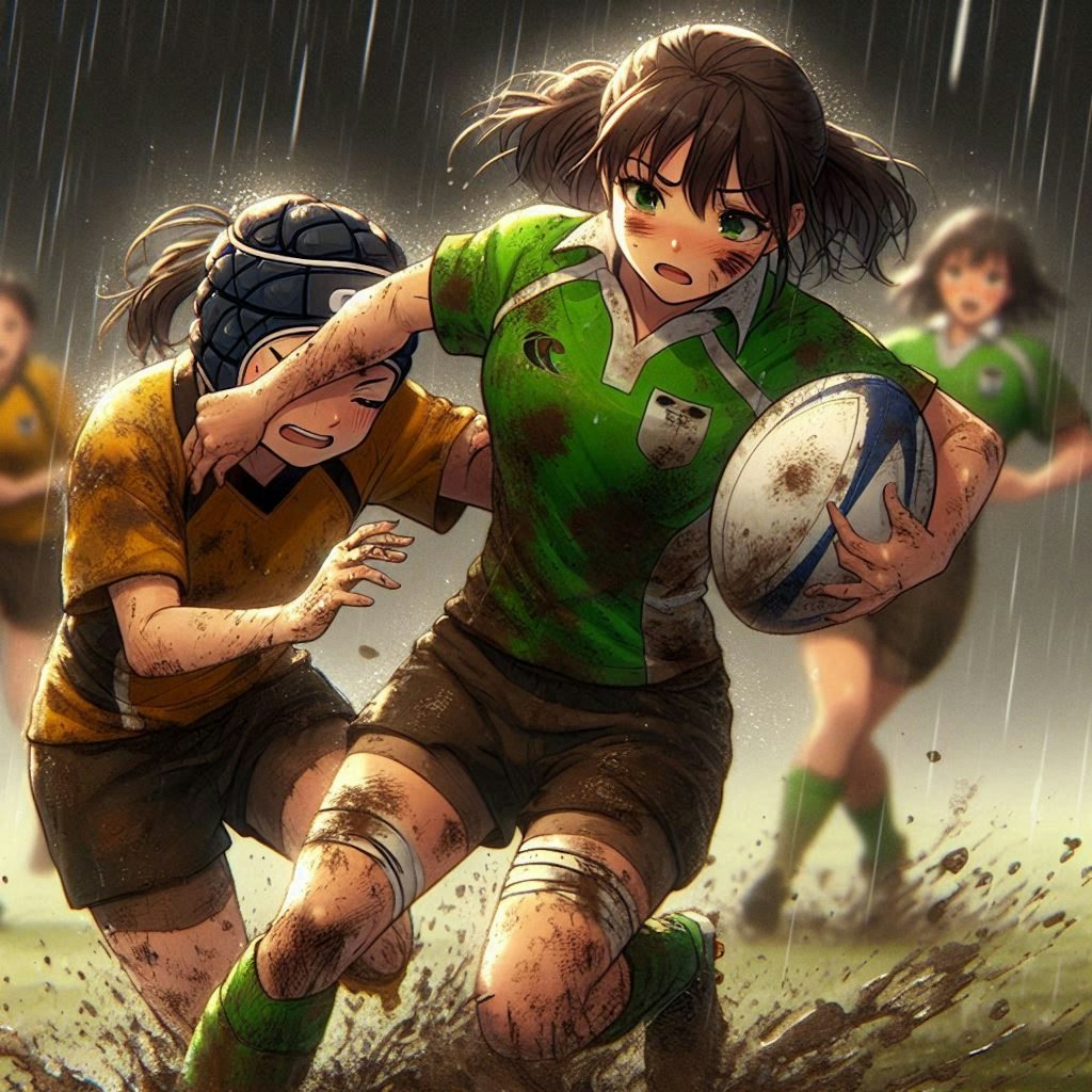 🏉泥まみれの女子ラグビー 105