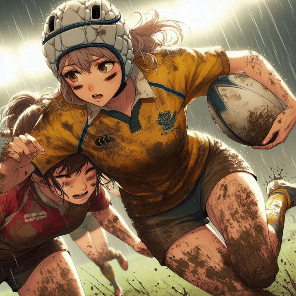 🏉泥まみれの女子ラグビー 105