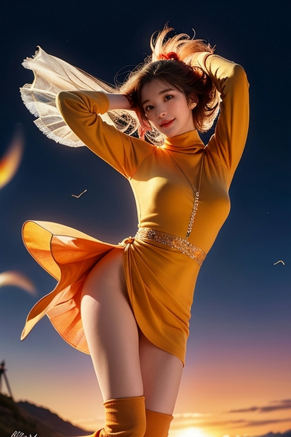 Orange color Girl