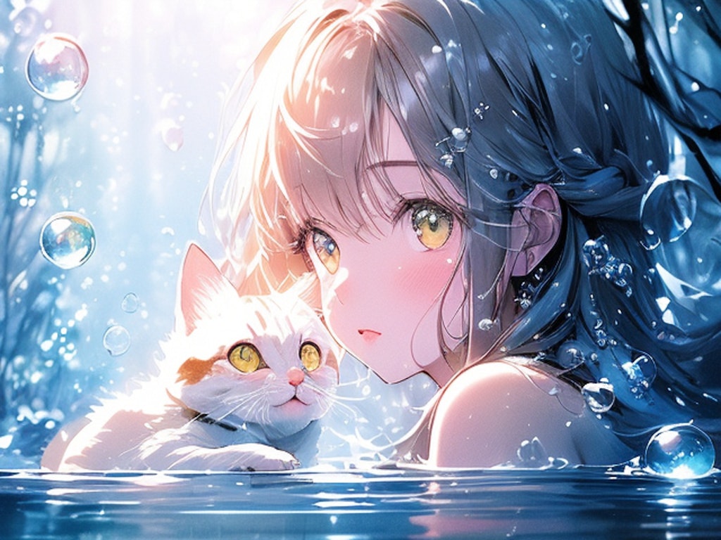 猫と泡と少女