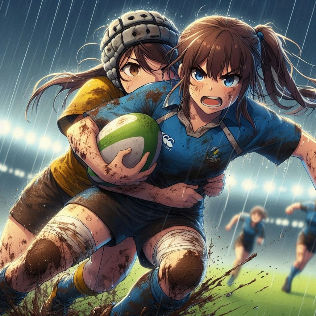 🏉泥まみれの女子ラグビー 104