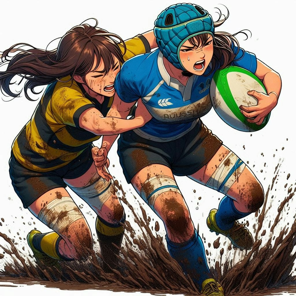 🏉泥まみれの女子ラグビー 104