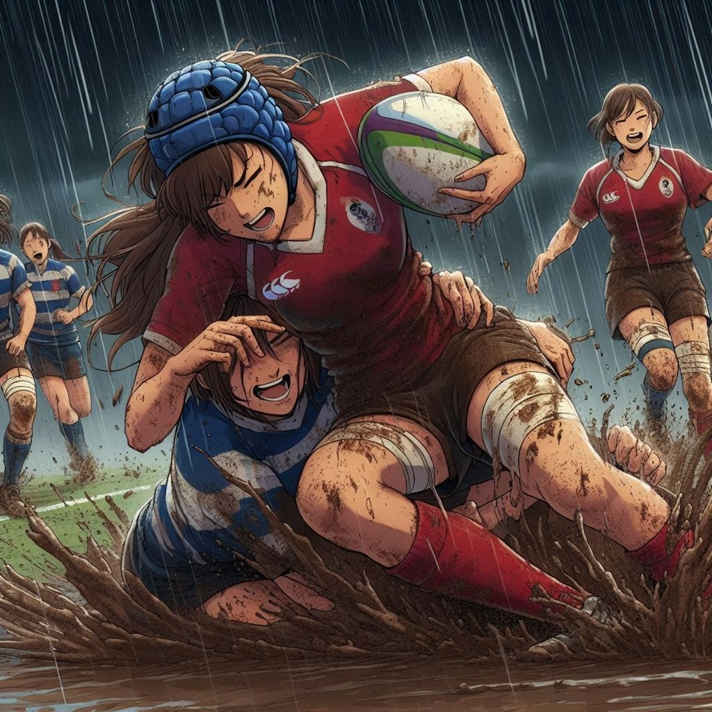 🏉泥まみれの女子ラグビー 104