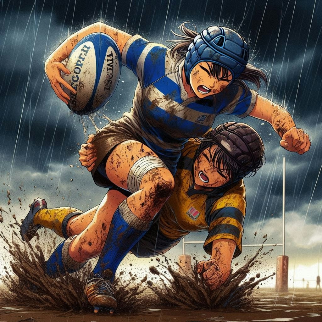 🏉泥まみれの女子ラグビー 104