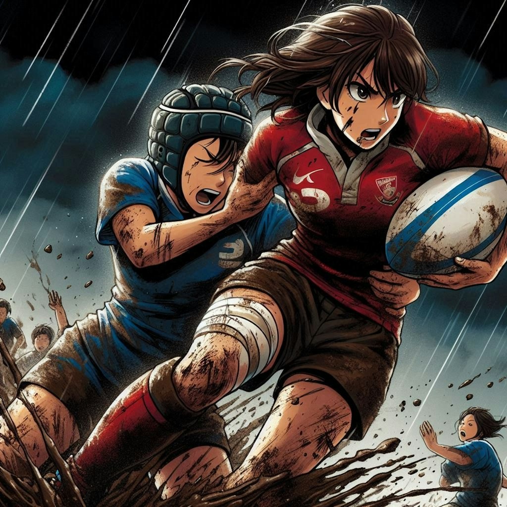 🏉泥まみれの女子ラグビー 104