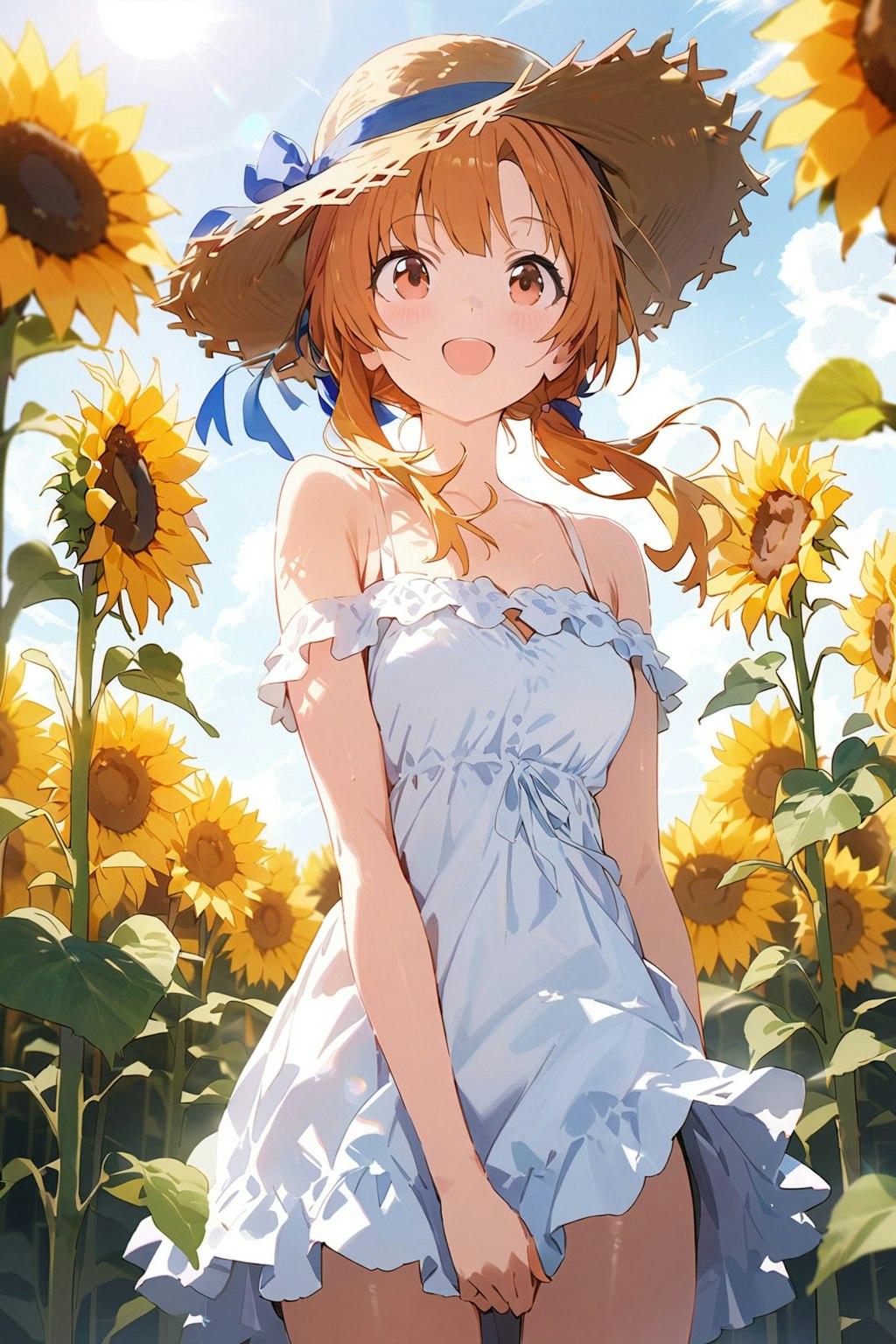 向日葵畑の少女🌻