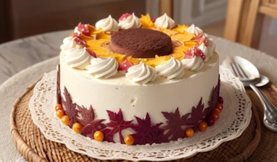 紅葉のケーキ