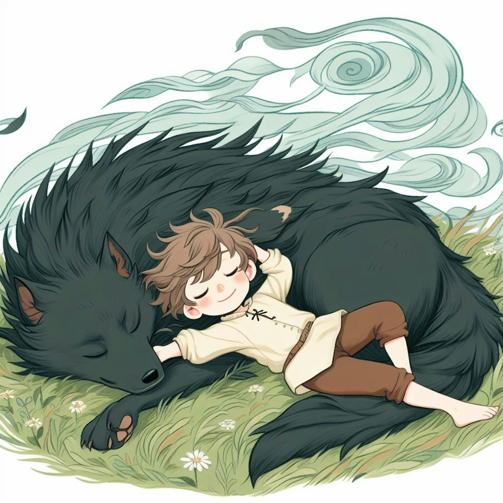 黒狼とお昼寝
