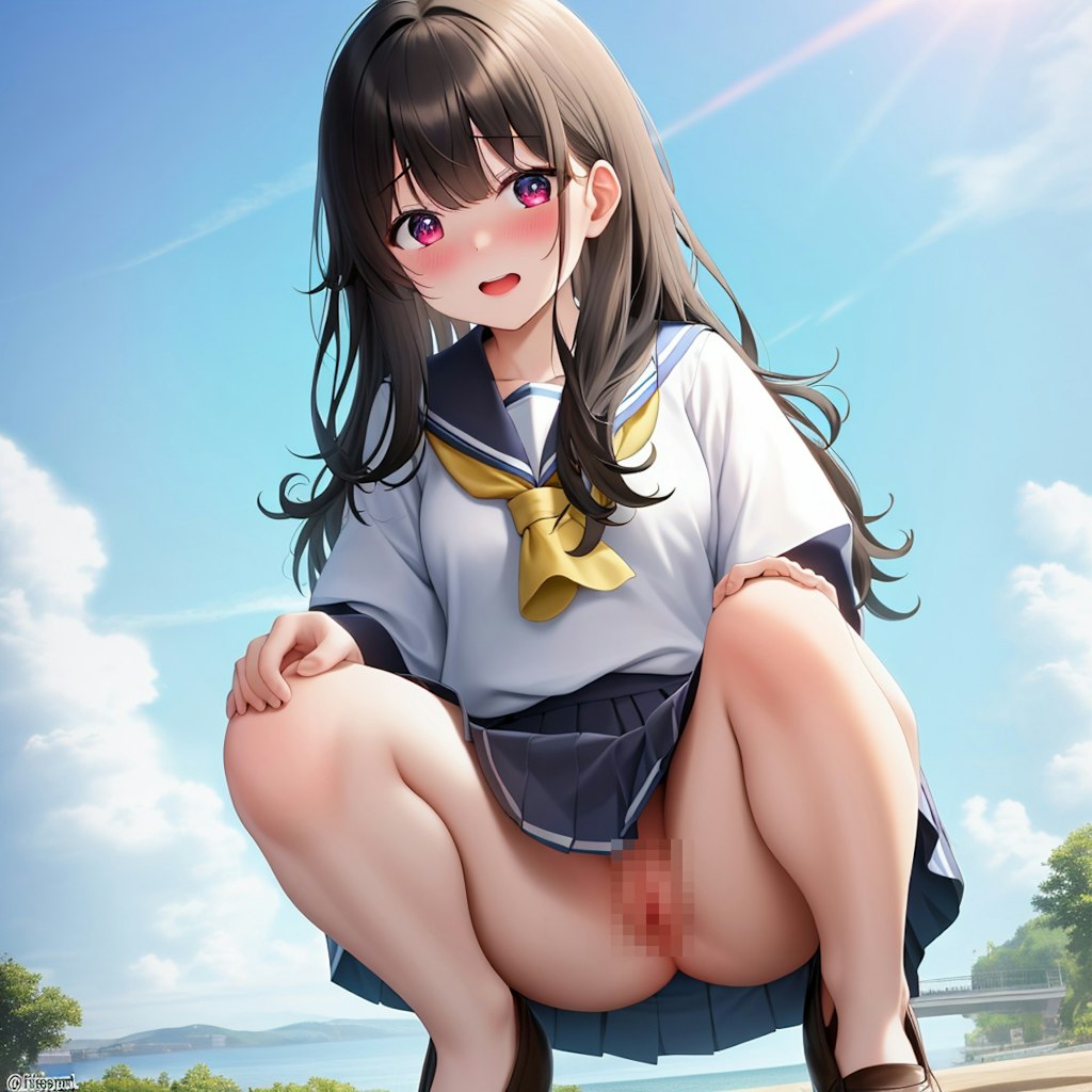 黒髪放尿娘ちゃん４２