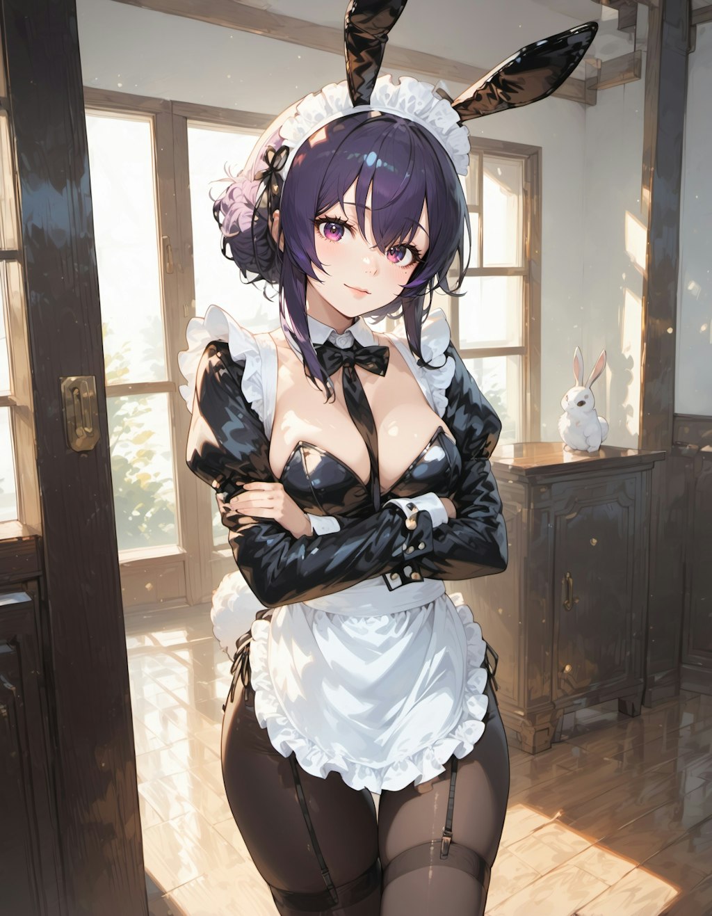 a maid and a bunny