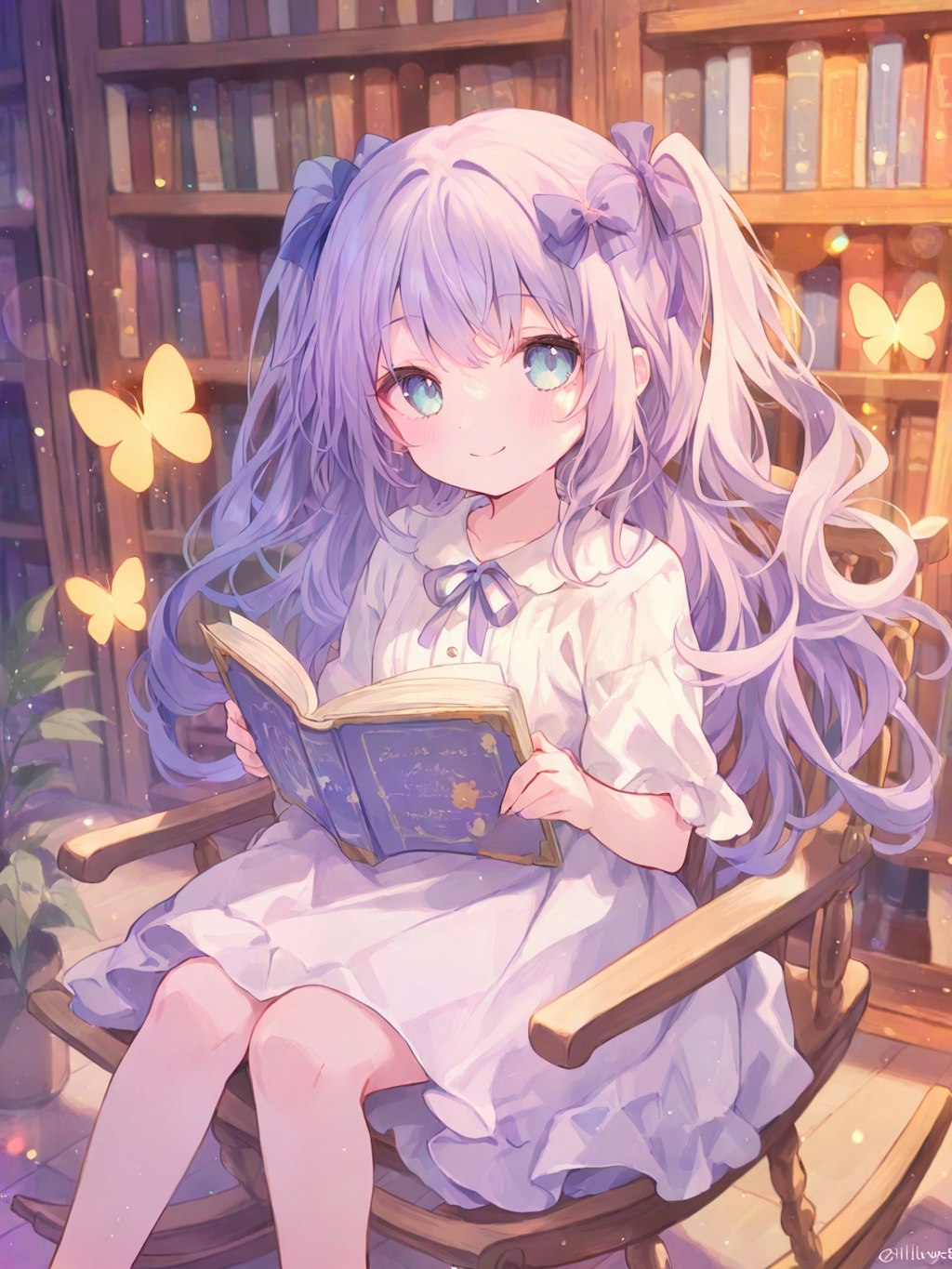 日だまりの読書少女