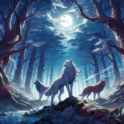 森の狼 | の人気AIイラスト・グラビア