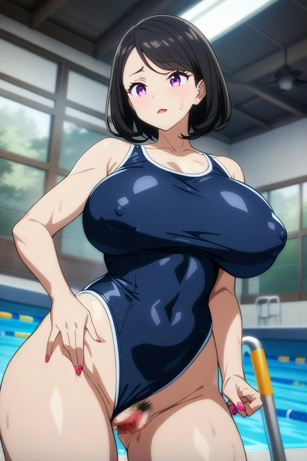 熟女スク水