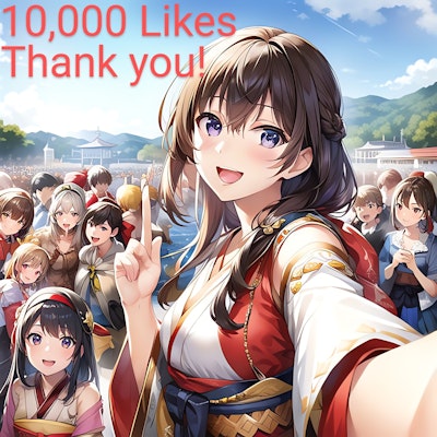 10,000いいね！ありがとう！ヽ(≧▽≦)/