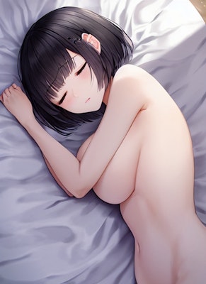 裸で眠る美少女