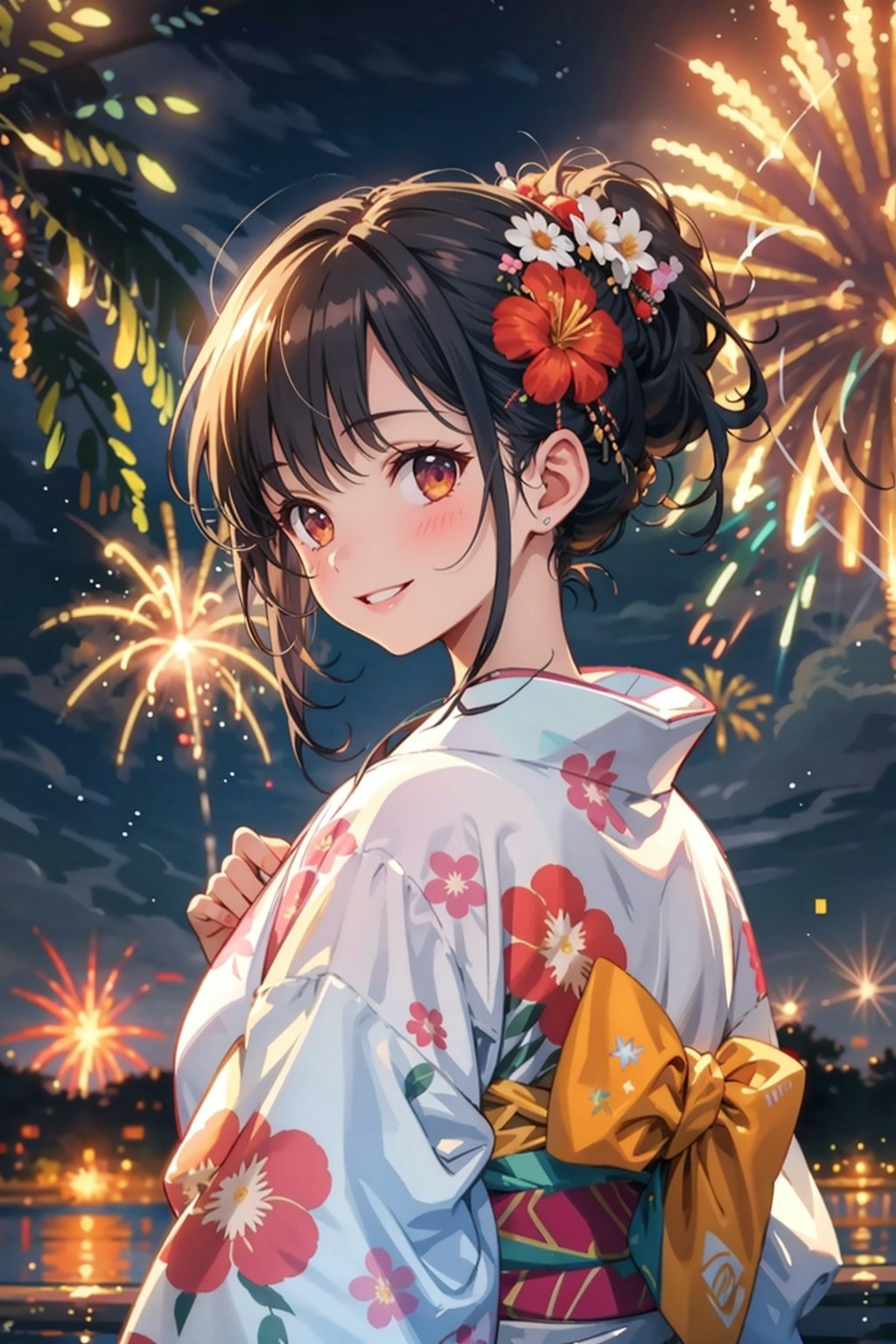 来年も一緒に花火見ようね♥