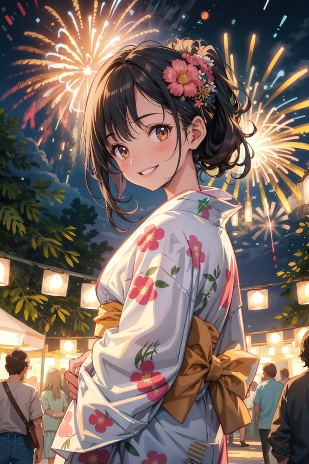 来年も一緒に花火見ようね♥