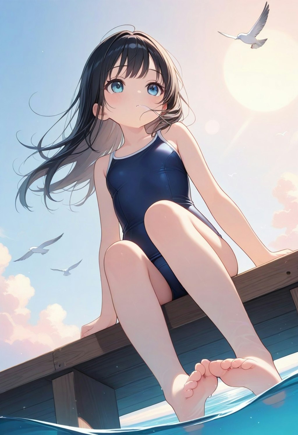 カモメと少女