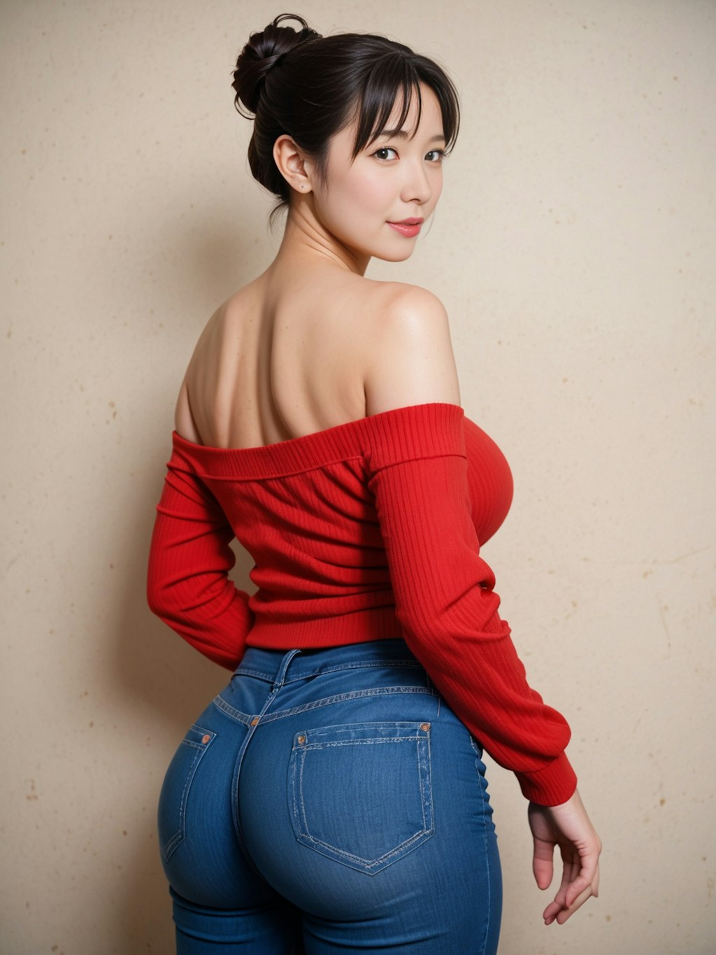 デニムを履いた隣人奥