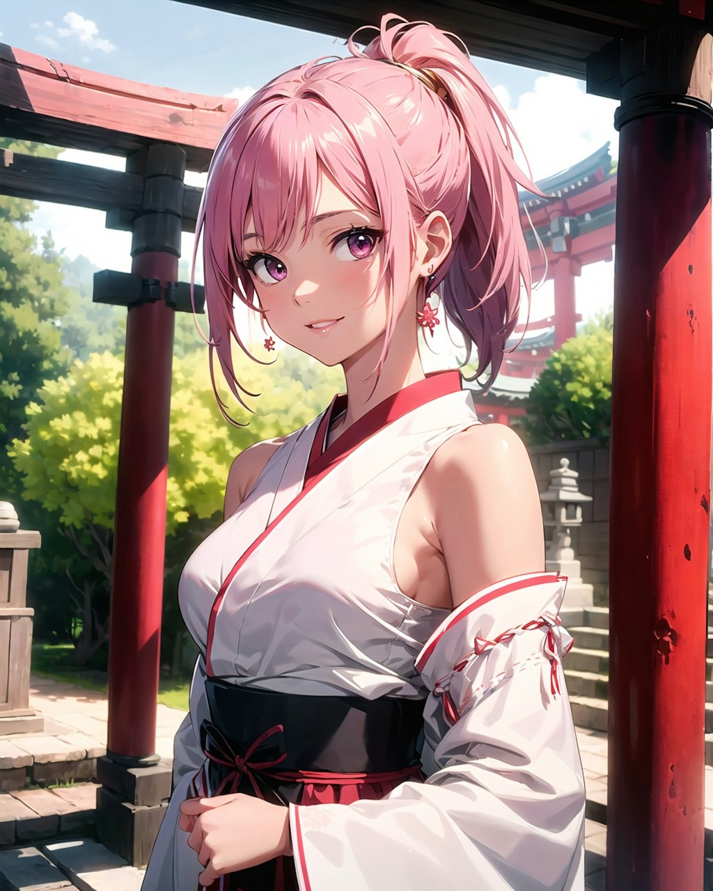 神社の巫女さん