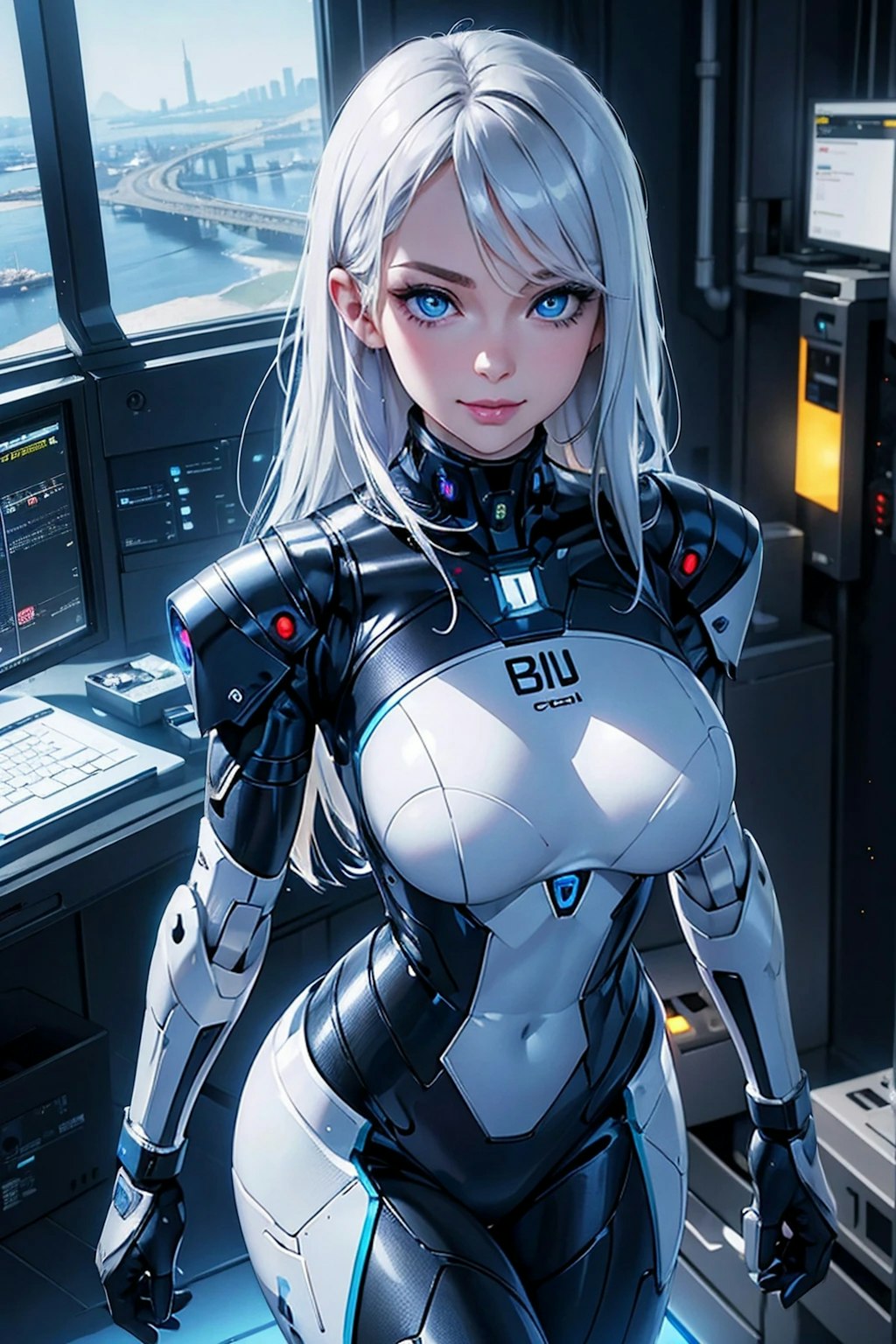 blue cyber girl