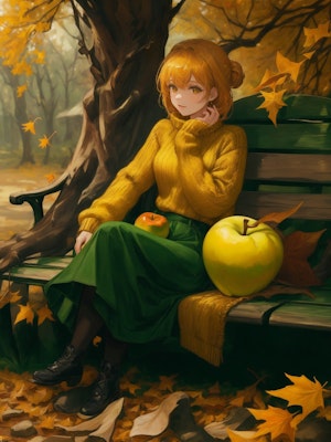 秋、林檎とデート。