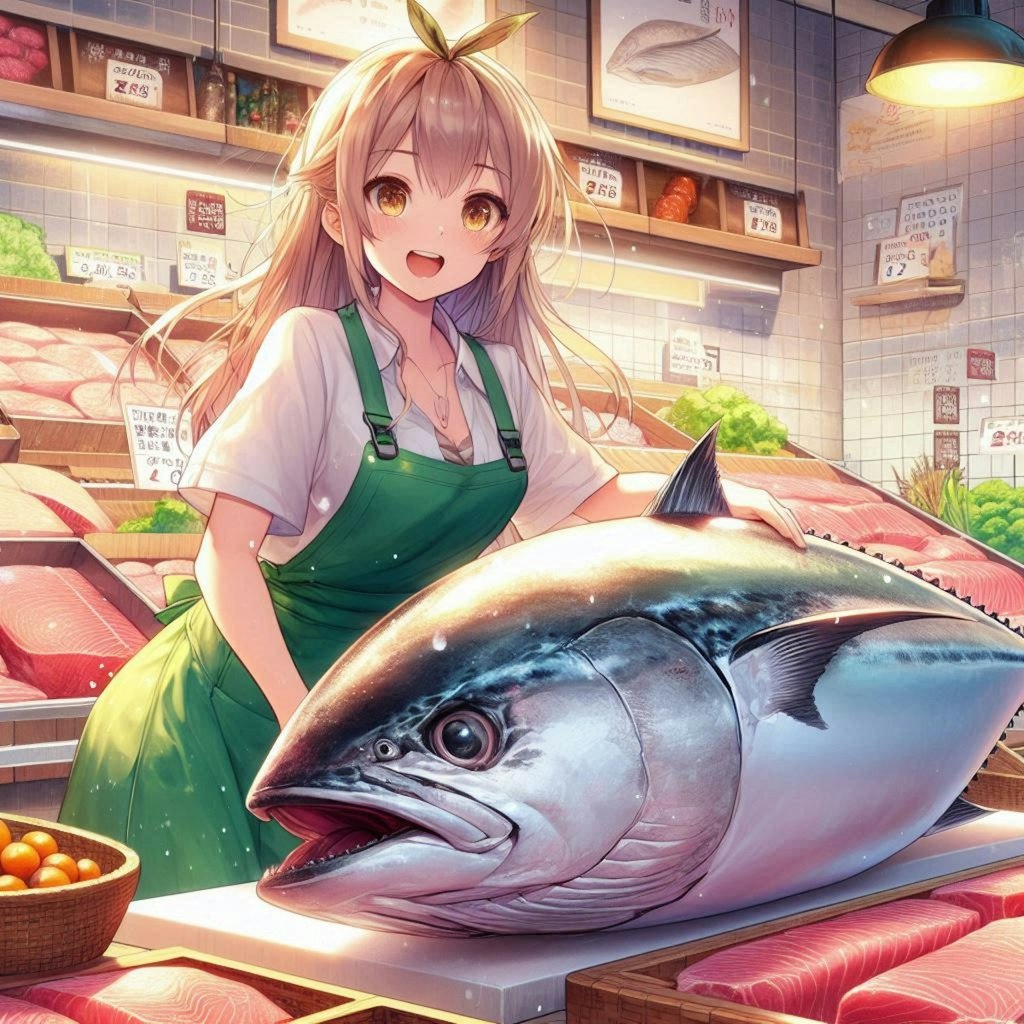 スーパー「ちちぷい」マグロ解体ショー