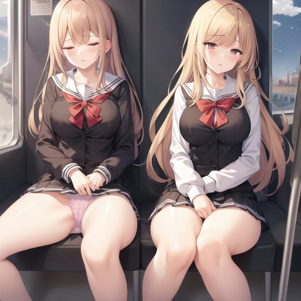 電車内パンチラ