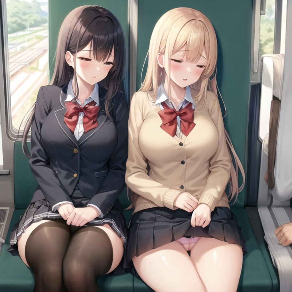 電車内パンチラ