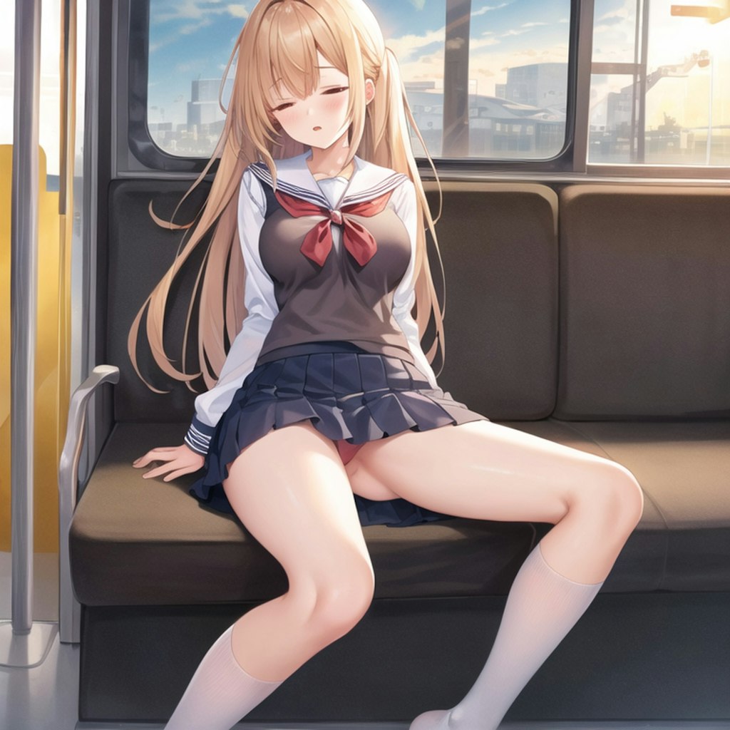 電車内パンチラ