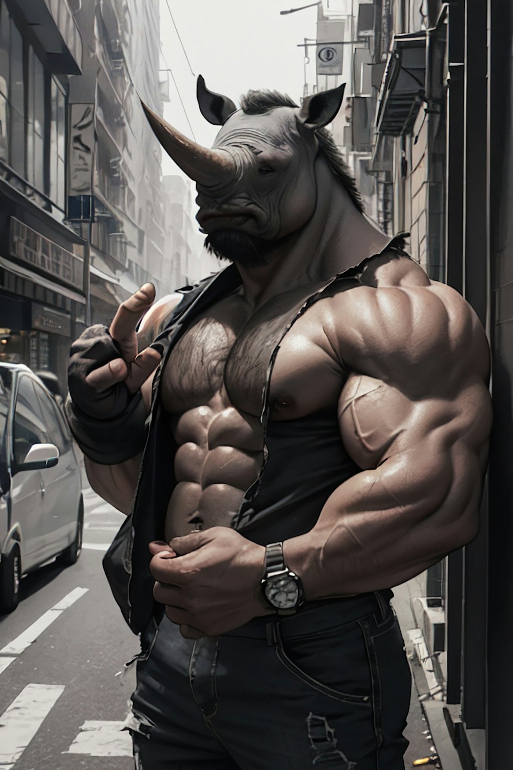 犀男 (Rhinoceros man)