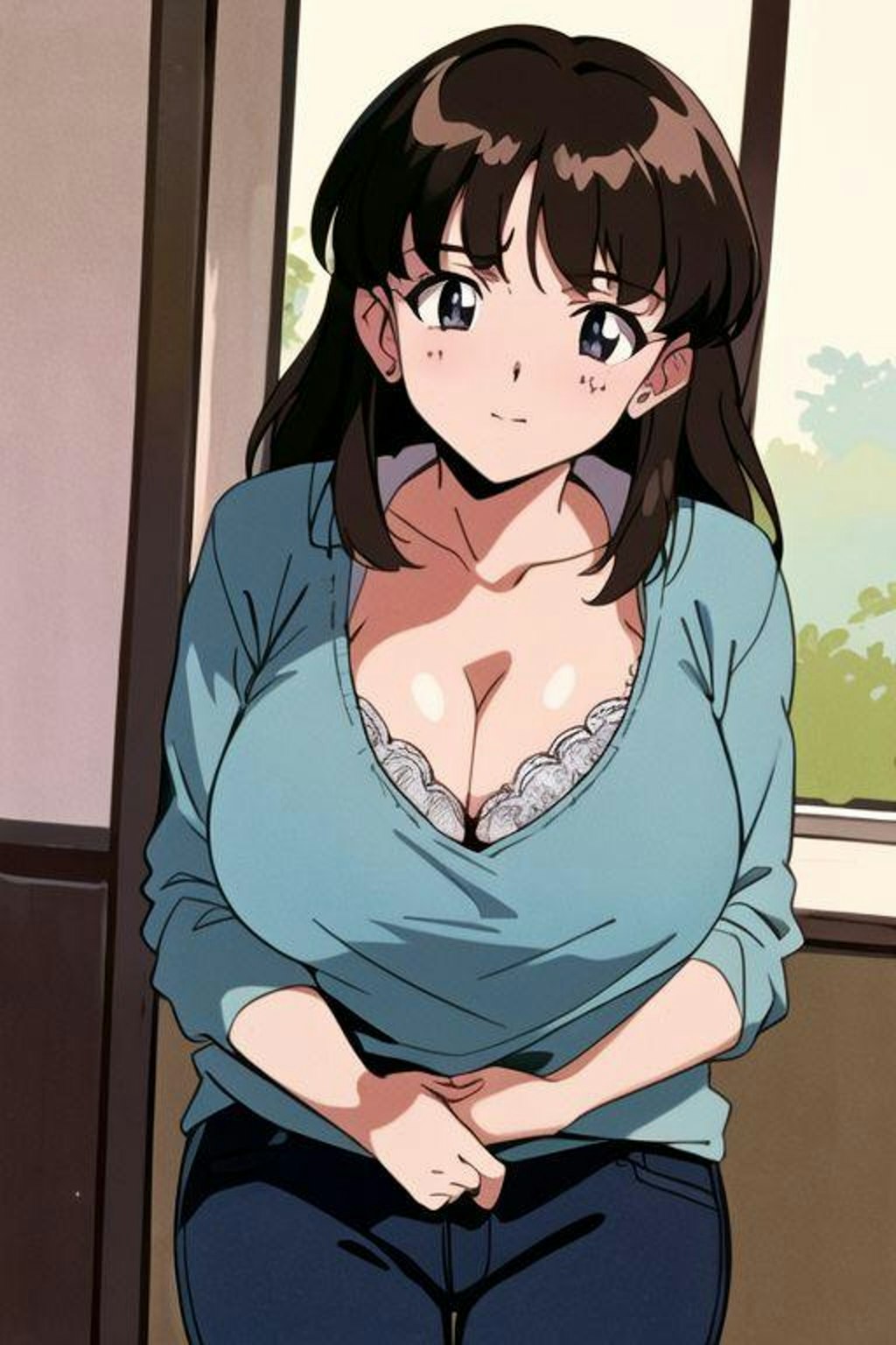 巨乳女子の着替え