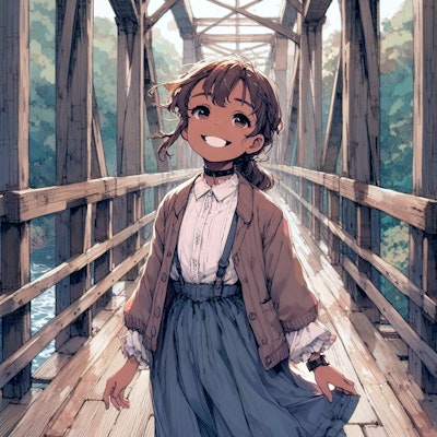 木の橋と少女23