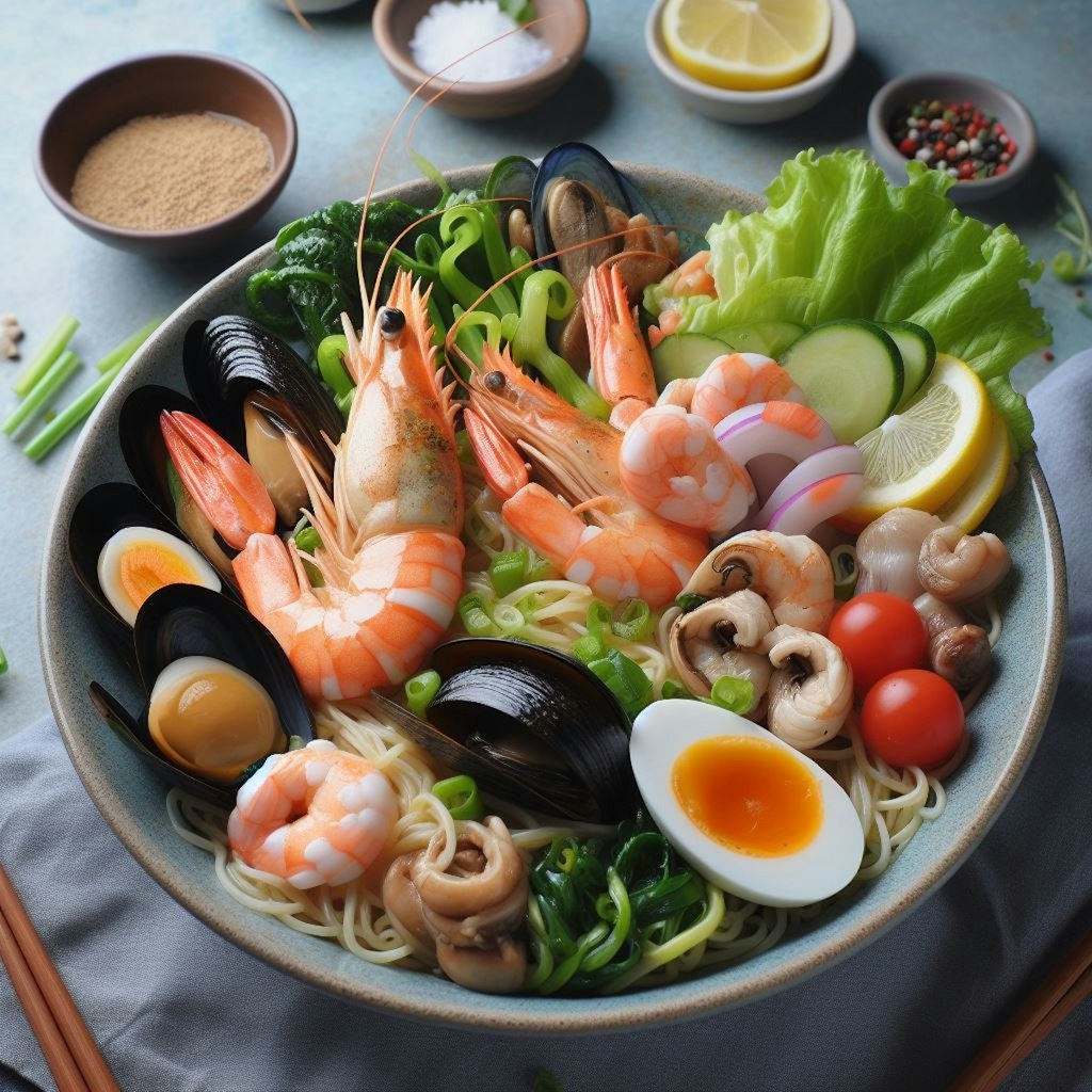 健康にいいseafood noodle