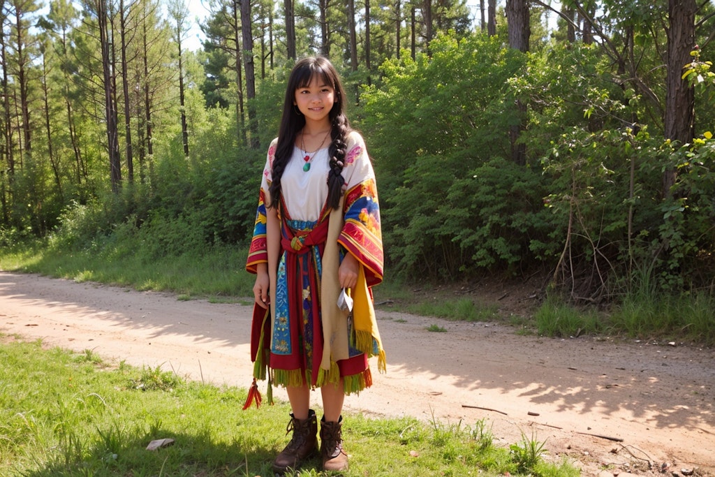 ネイティブアメリカンな少女