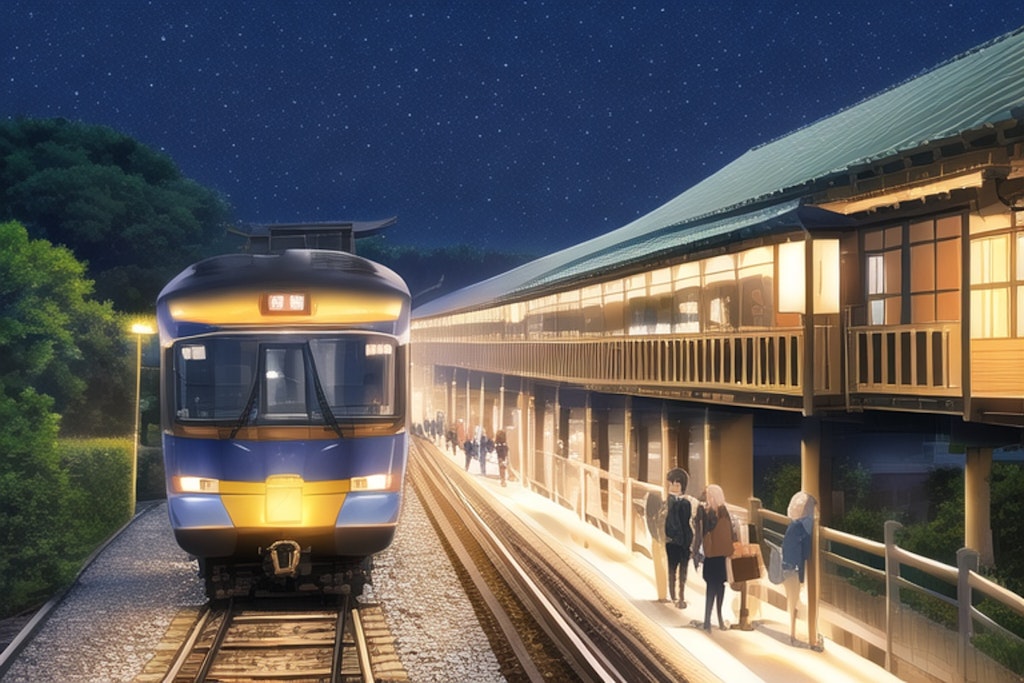 夜の電車