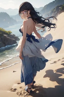shoulder dress on beach