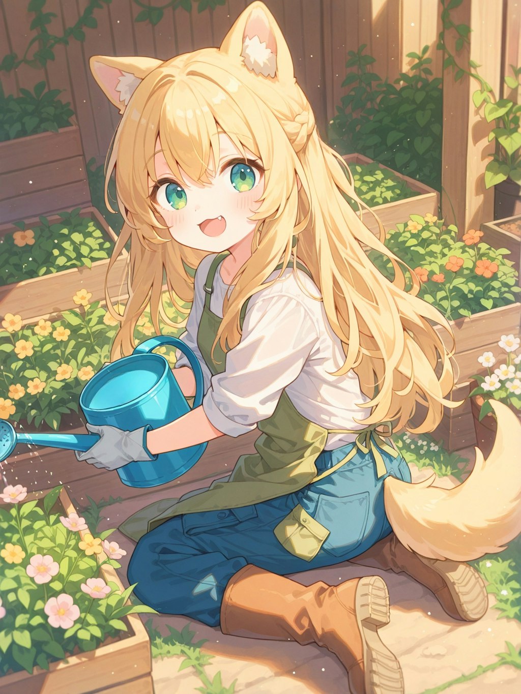 水やりわんこ娘