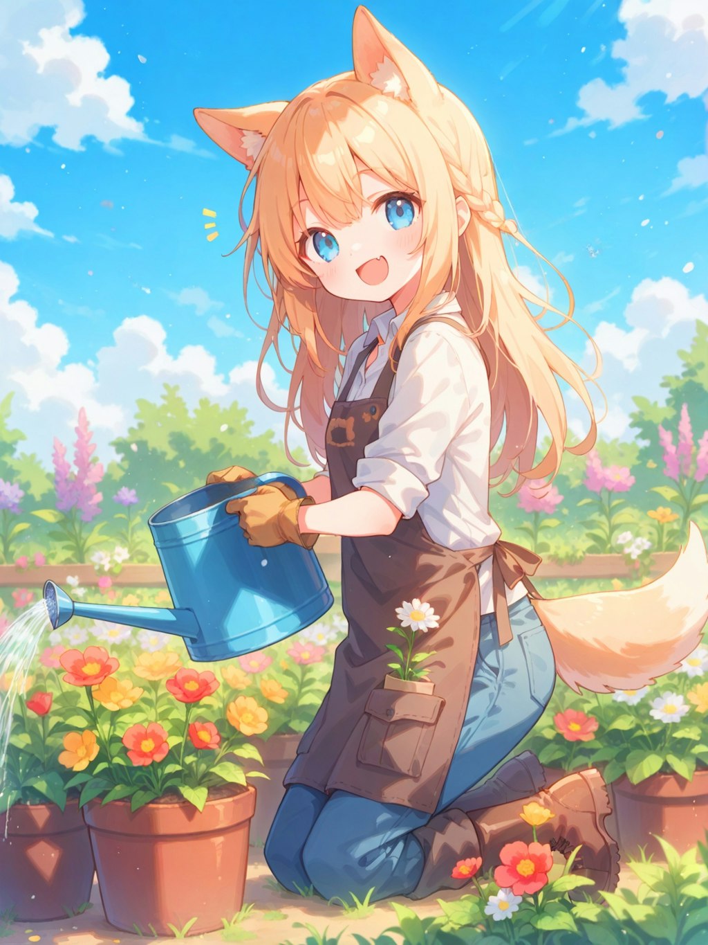 水やりわんこ娘