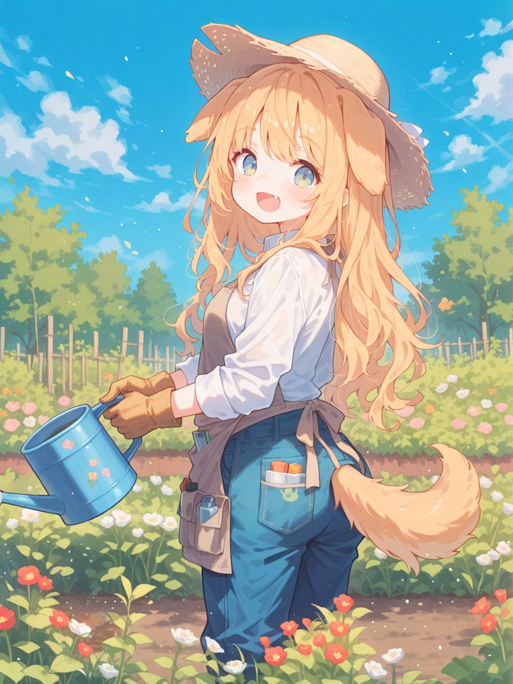 水やりわんこ娘