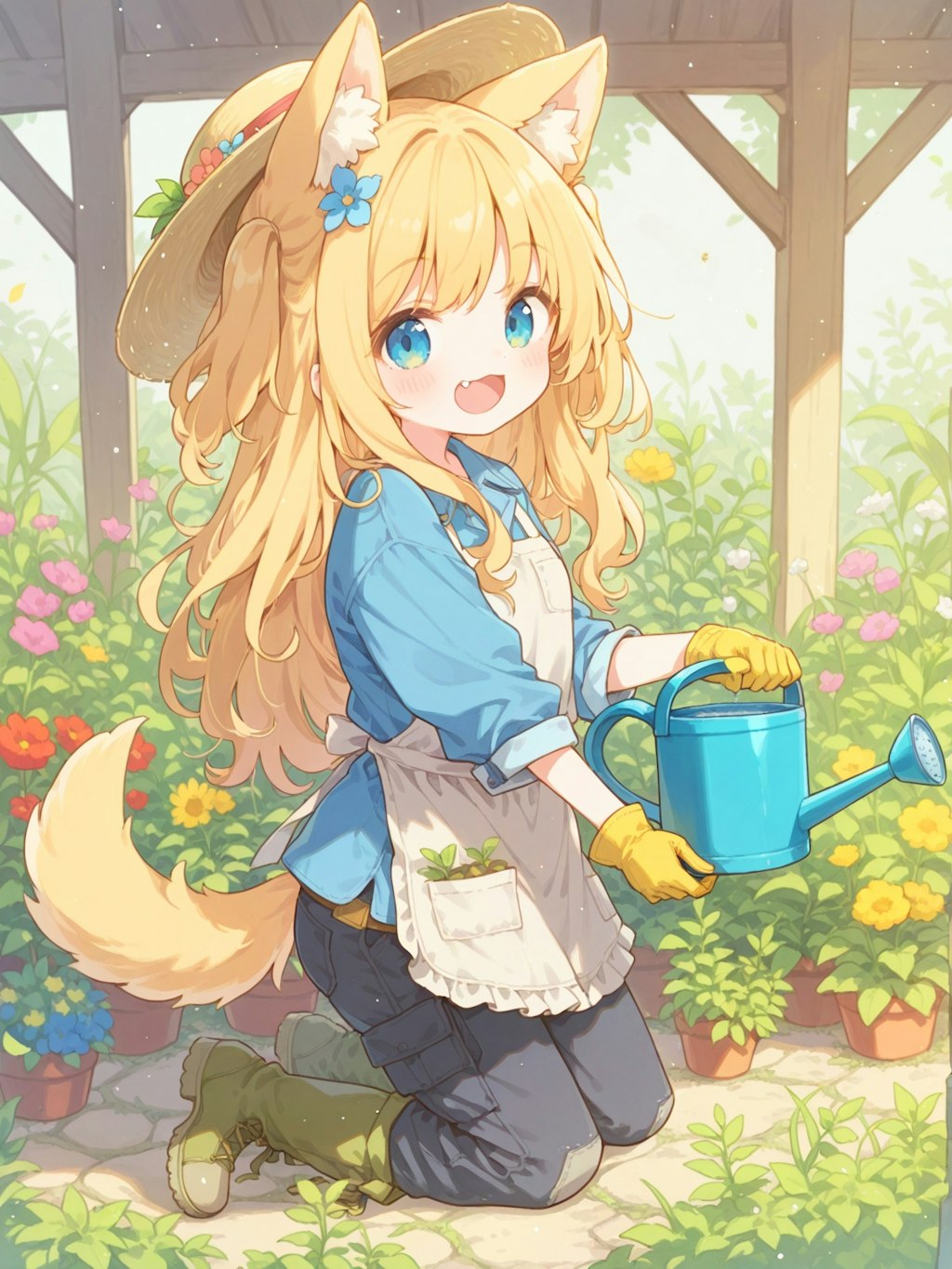 水やりわんこ娘
