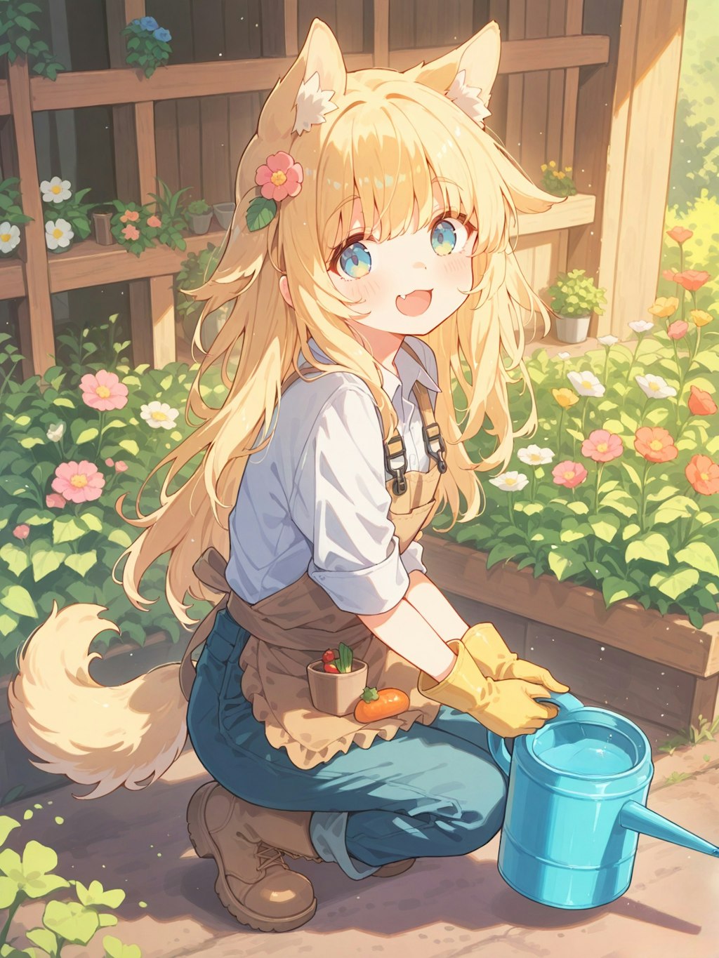 水やりわんこ娘