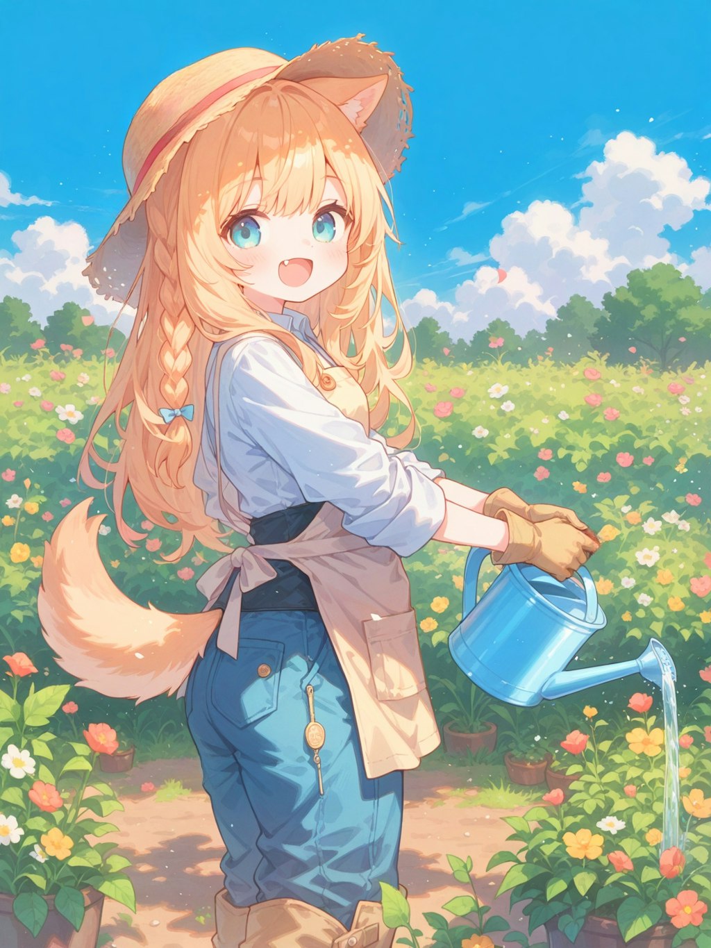 水やりわんこ娘