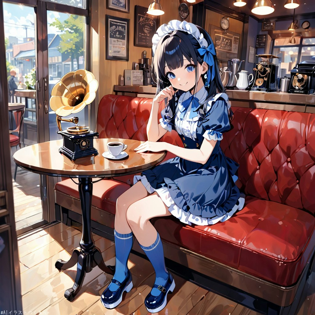 バードちゃん、レトロな喫茶店にて