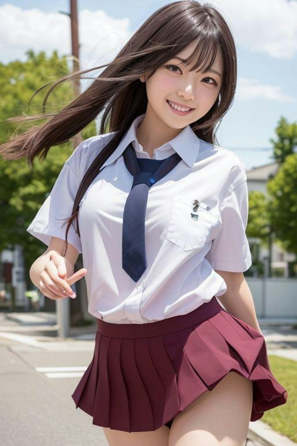 セクシーセーラー服少女