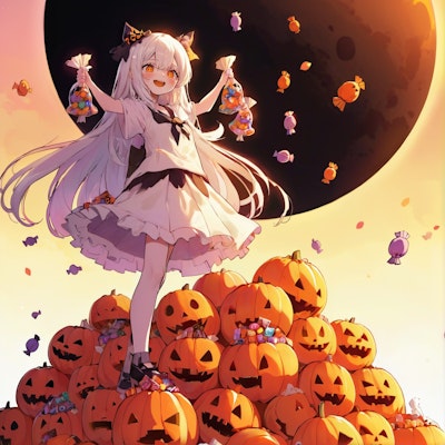 南瓜の瞳と黒い月-Pumpkin Eyes And Black Moon