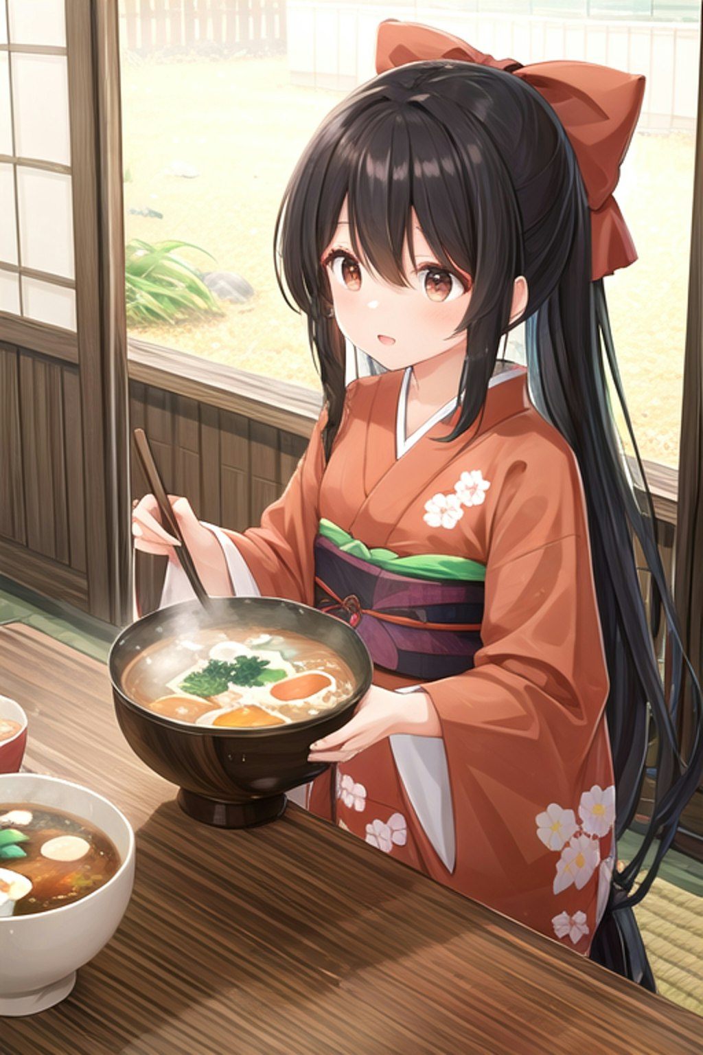 三姉妹それぞれの朝食