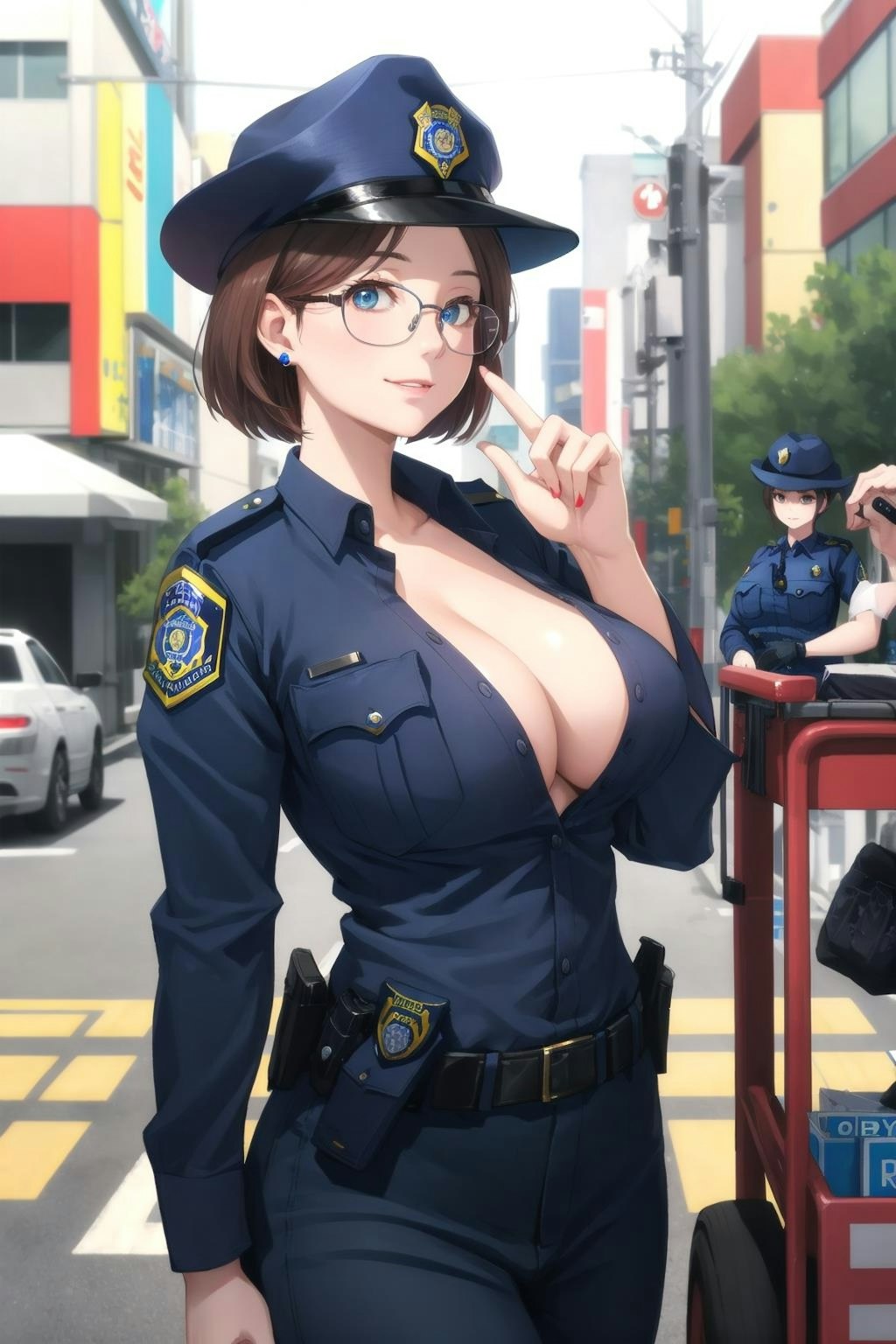 街角のセクシー婦警さん