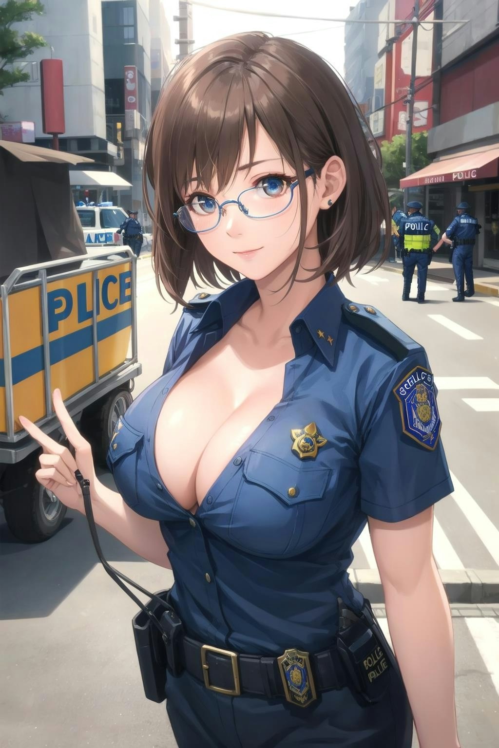 街角のセクシー婦警さん