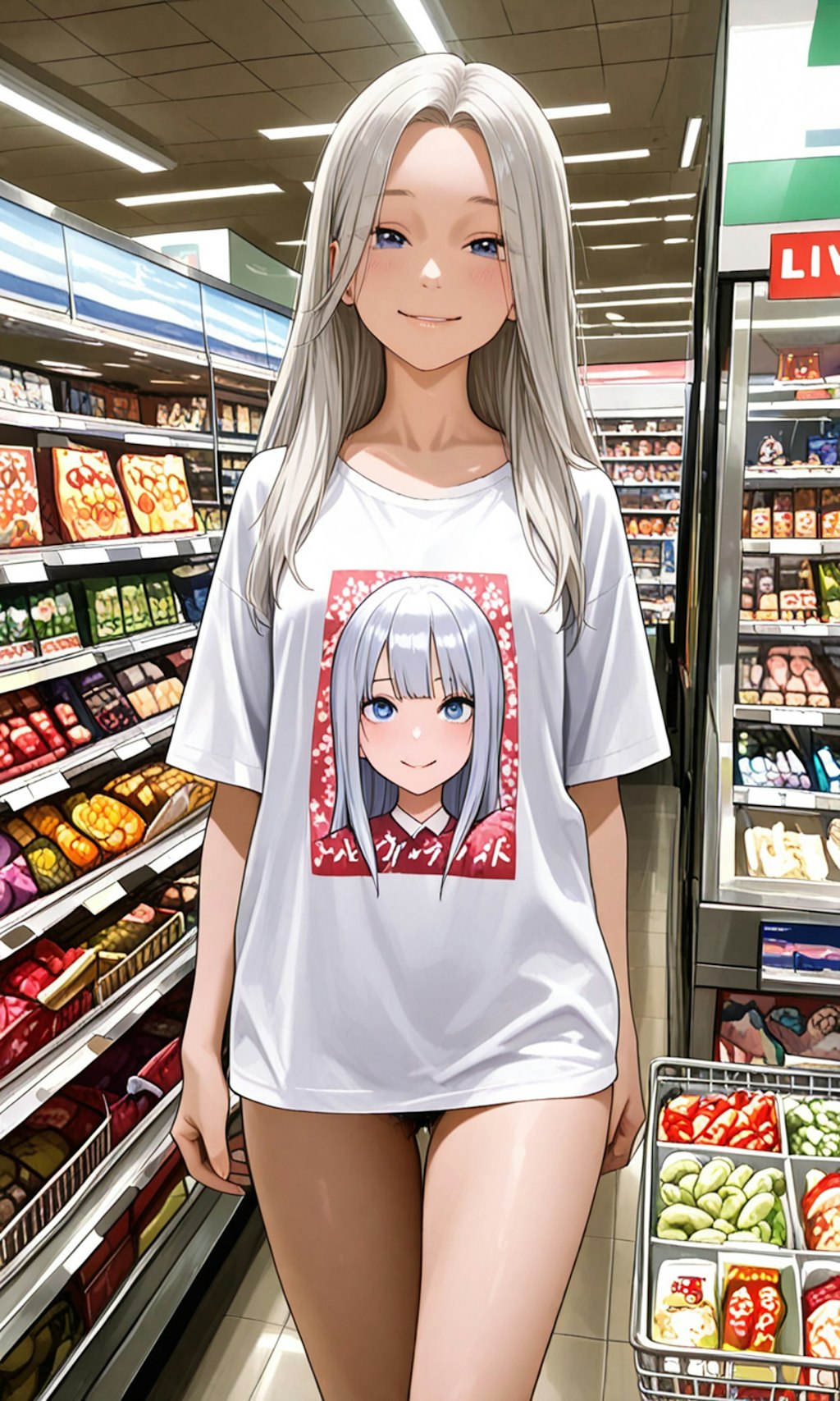姉をTシャツ1枚で買い物に連れ出してみた！
